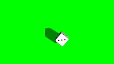 掷骰子绿屏抠像特效视频素材