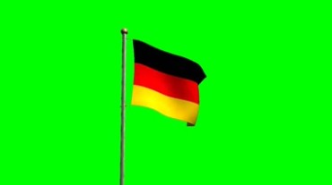 德国国旗绿屏抠像视频素材