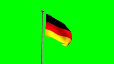 德国国旗绿屏抠像视频素材