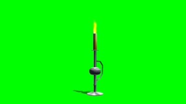 烛台蜡烛燃烧绿屏抠像视频素材