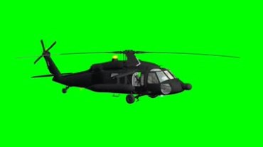 直升机叶片旋转飞行绿屏抠像特效视频素材