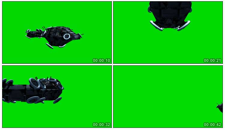 未来战机战斗飞机三维立体绿屏抠像特效视频素材