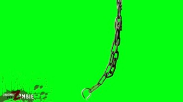 铁链铁锁链挣脱拉紧绿屏抠像特效视频素材