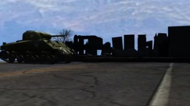 游戏中坦克战坦克打坦克视频素材