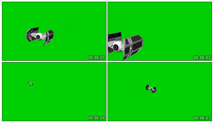 外星战机绿屏抠像视频素材