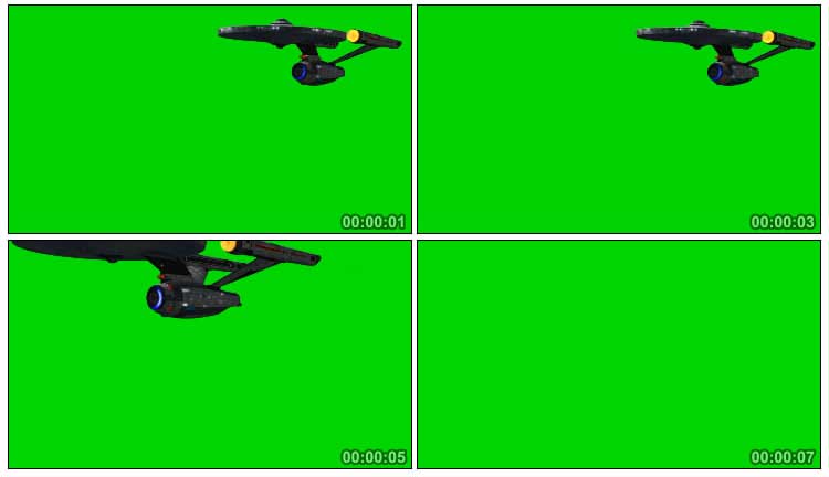 太空飞船航天器绿屏抠像特效视频素材