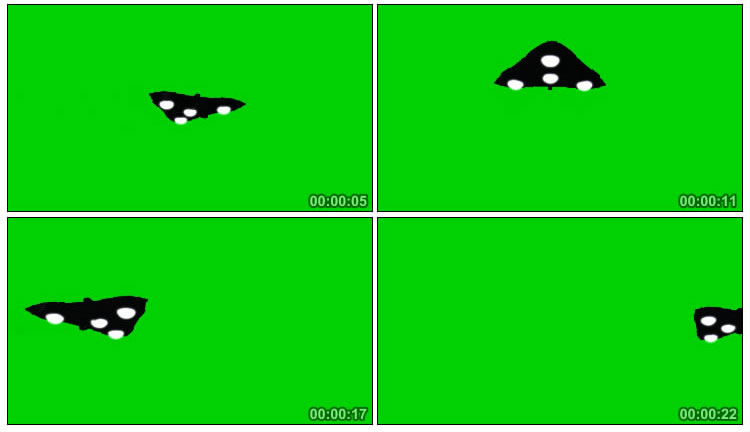 外星飞船飞碟绿屏抠像特效视频素材
