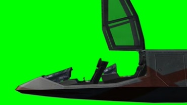 战斗机驾驶舱门打开绿屏抠像特效视频素材