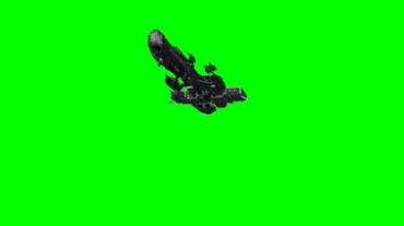 宇宙战舰绿屏抠像特效视频素材