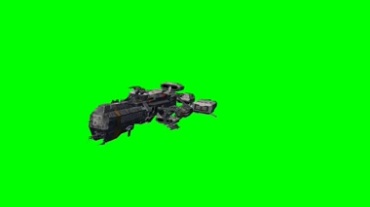 宇宙战舰绿屏抠像特效视频素材