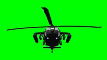 直升飞机叶片旋转绿屏抠像视频素材