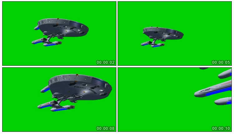 4K宇宙太空飞船绿幕抠像特效视频素材