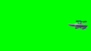 宇宙飞船立体三维绿屏抠像特效视频素材