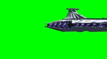 太空战舰3D立体绿屏抠像特效视频素材