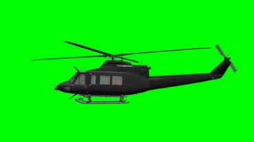 军用直升飞机绿屏抠像带音效视频素材