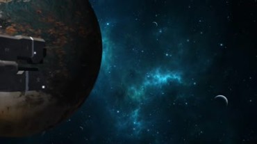 星际飞船宇宙战舰绿屏抠像效果视频素材