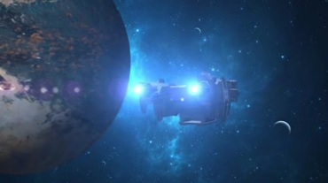 星际飞船宇宙战舰绿屏抠像效果视频素材