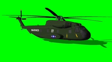 美国军用直升飞机静态展示绿屏抠像视频素材