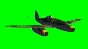 二战飞机绿幕抠像视频素材
