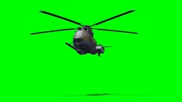 直升飞机飞行绿幕抠像特效视频素材