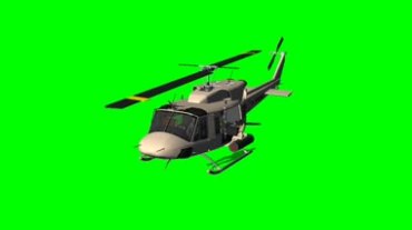 武装战斗直升机起飞绿屏抠像视频素材
