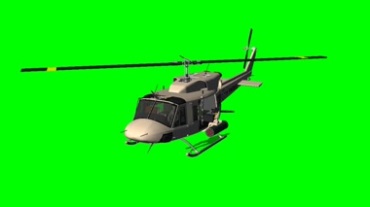 武装战斗直升机起飞绿屏抠像视频素材