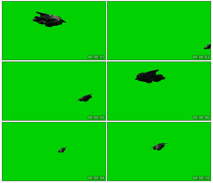 重型军用运输机绿屏抠像特效视频素材