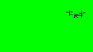 鱼鹰运输飞机绿幕抠像特效视频素材