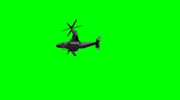 鱼鹰运输飞机绿幕抠像特效视频素材