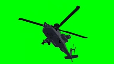 军用直升飞机仰拍绿屏抠像视频素材