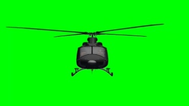 武装直升机飞行绿屏抠像，带飞行音效视频素材