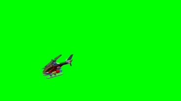 乐高玩具直升飞机绿屏抠像视频素材