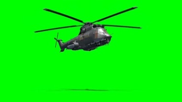 直升机飞行绿屏背景抠像视频素材