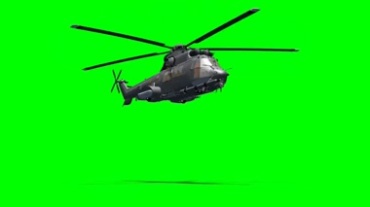 直升机飞行绿屏背景抠像视频素材