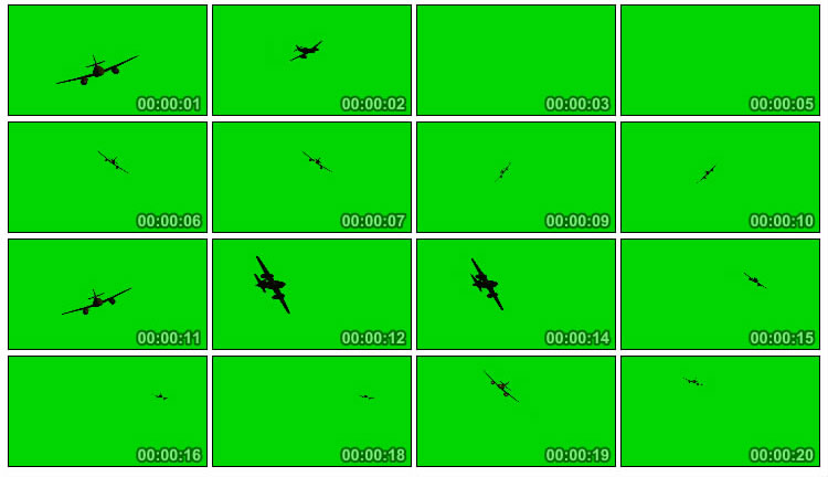 幽灵战机绿屏抠像特效视频素材