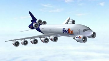FedEx物流快递飞机视频素材