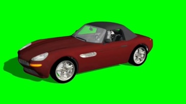 超级跑车绿屏抠像特效视频素材
