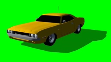 黄色跑车超跑绿屏抠像视频素材