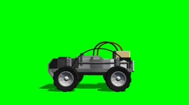玩具汽车电池驱动绿屏抠像视频素材