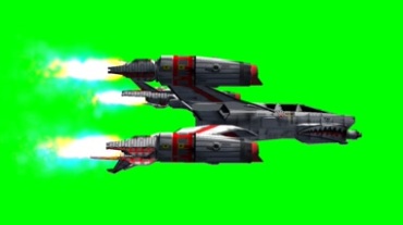 星际飞船战斗机绿屏抠像视频素材