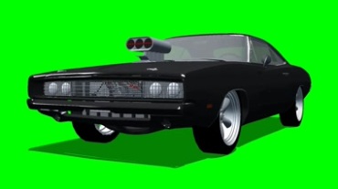 007特工小汽车绿屏抠像视频素材