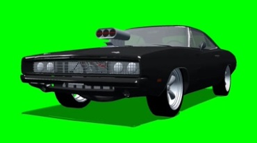 007特工小汽车绿屏抠像视频素材