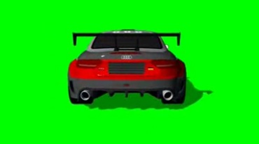 拉力赛车绿屏抠像视频素材