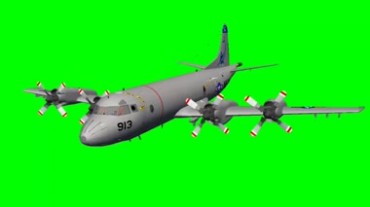轰炸机绿屏抠像视频素材