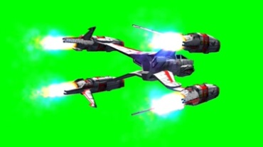 科幻飞行器星际飞船绿屏抠像视频素材