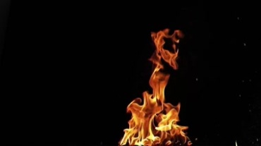 火焰燃烧爆燃黑屏抠像视频素材