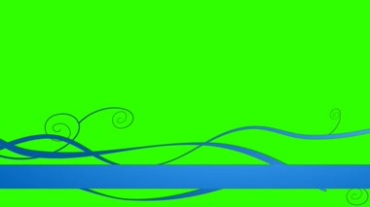 蓝色枝条生长字幕条绿屏抠像视频素材