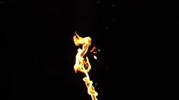 火苗窜起火焰燃烧黑屏抠像视频素材