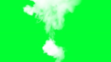 爆炸白烟腾起绿幕抠像视频素材