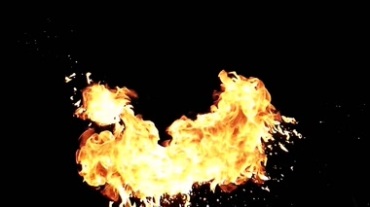 起火爆燃火焰燃烧绿屏抠像视频素材